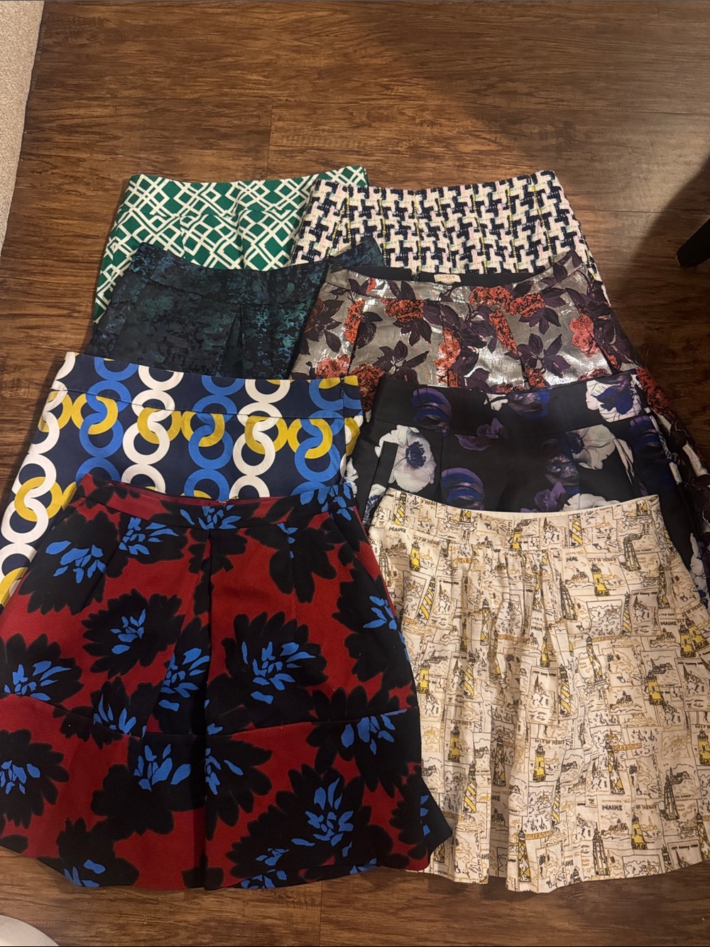 Bundle of 8 jcrew skirts size 0